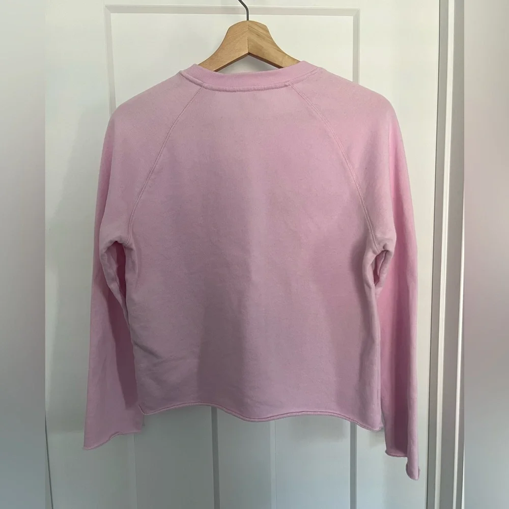 Levi’s: Logo Semi Crop Baby Pink Sweatshirt: Size Small - Picture 4 of 7